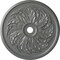 Ekena Millwork Sellek Ceiling Medallion (Fits Canopies up to 9"), Hand-Painted Silver, 42 1/8"OD x 1 7/8"P CM42SKSLS - alternate 1